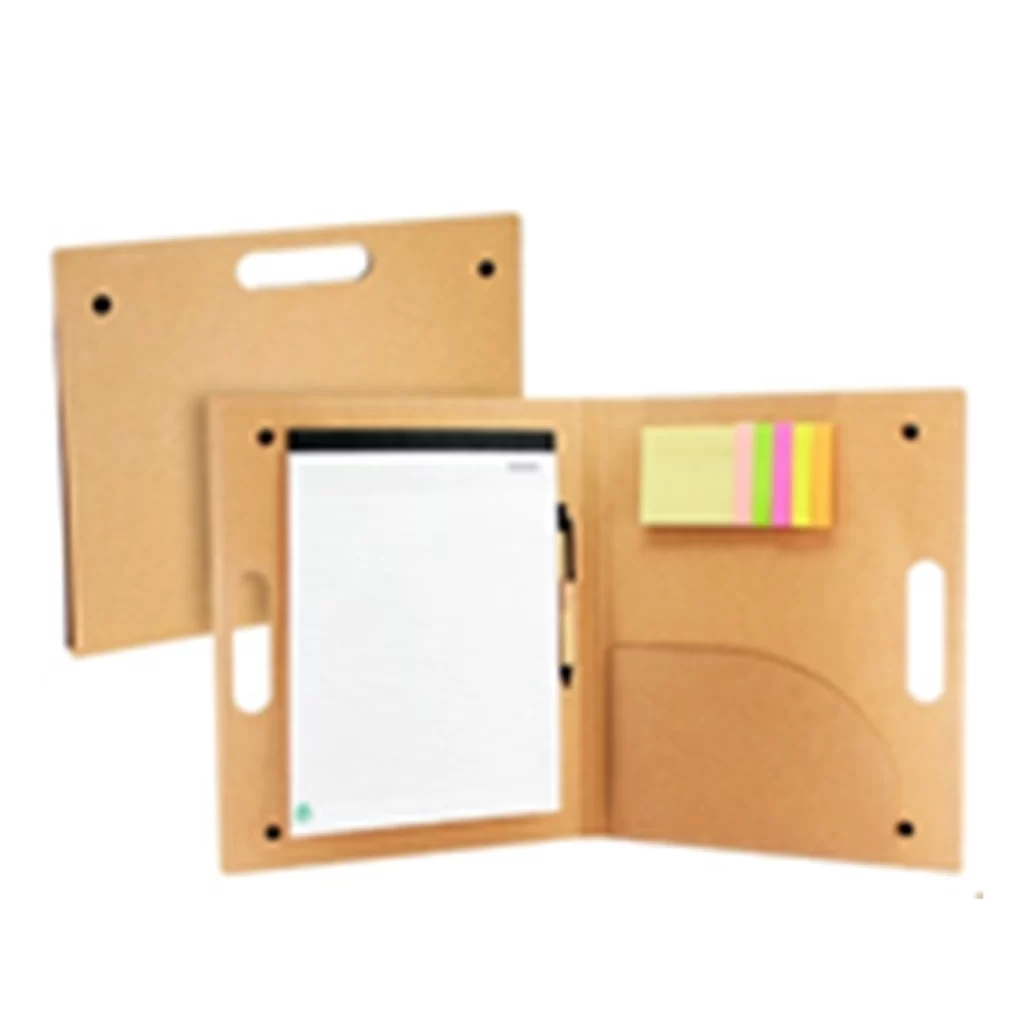 Carpeta multiuso con lápiz, post it y hojas para escribir