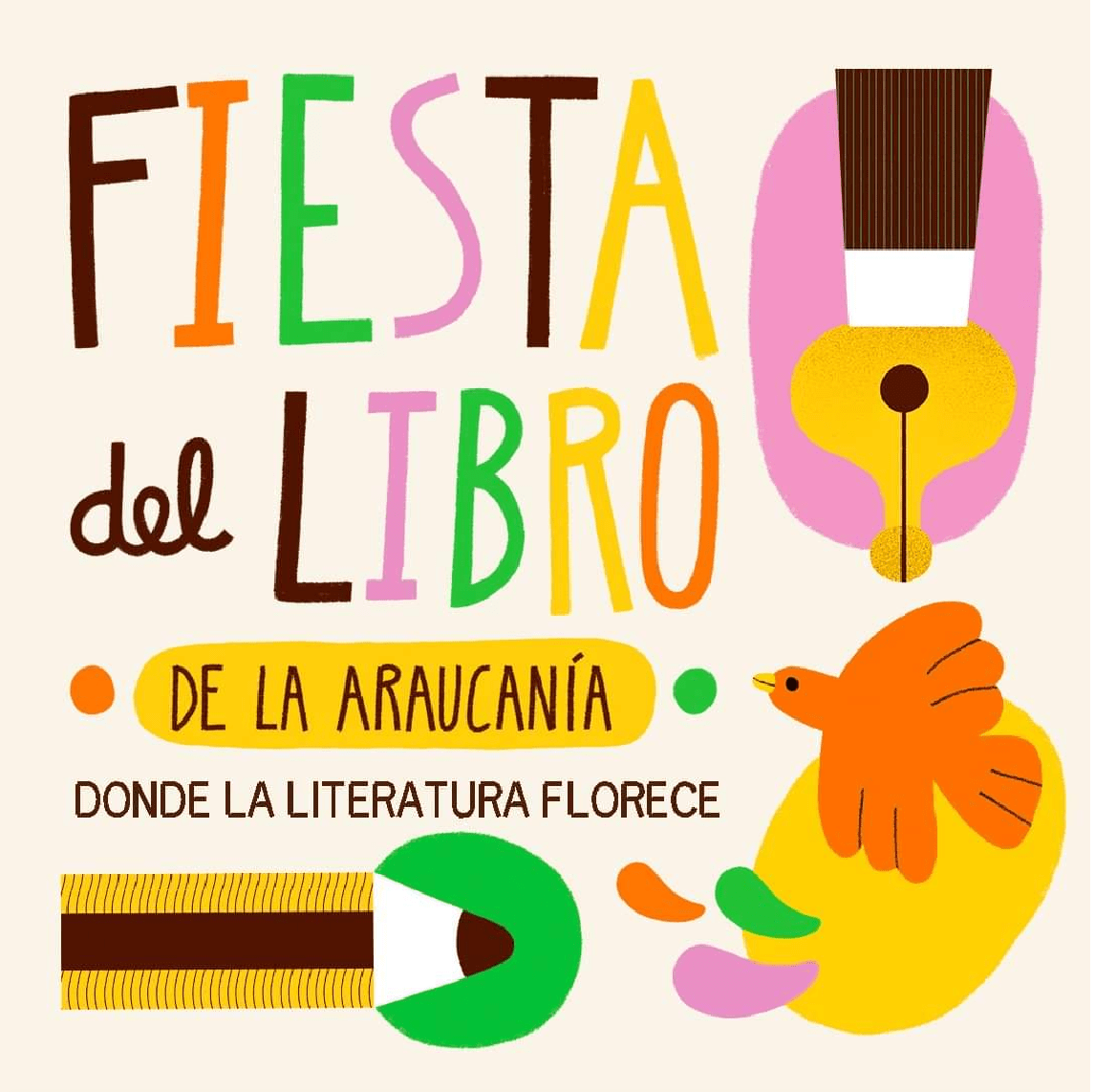 afiche Fiesta del Libro de la Araucanía